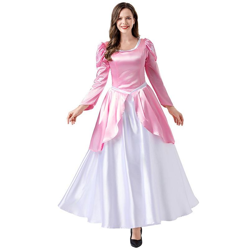 Halloween cosume, Cinderella adul girl, cosplay princess dress long dress dress