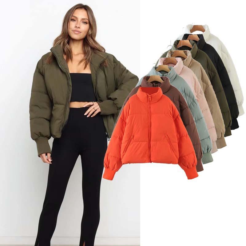 Popular female ins European and American loose and thin warm bread clothes short lazy down cotton clothes winter