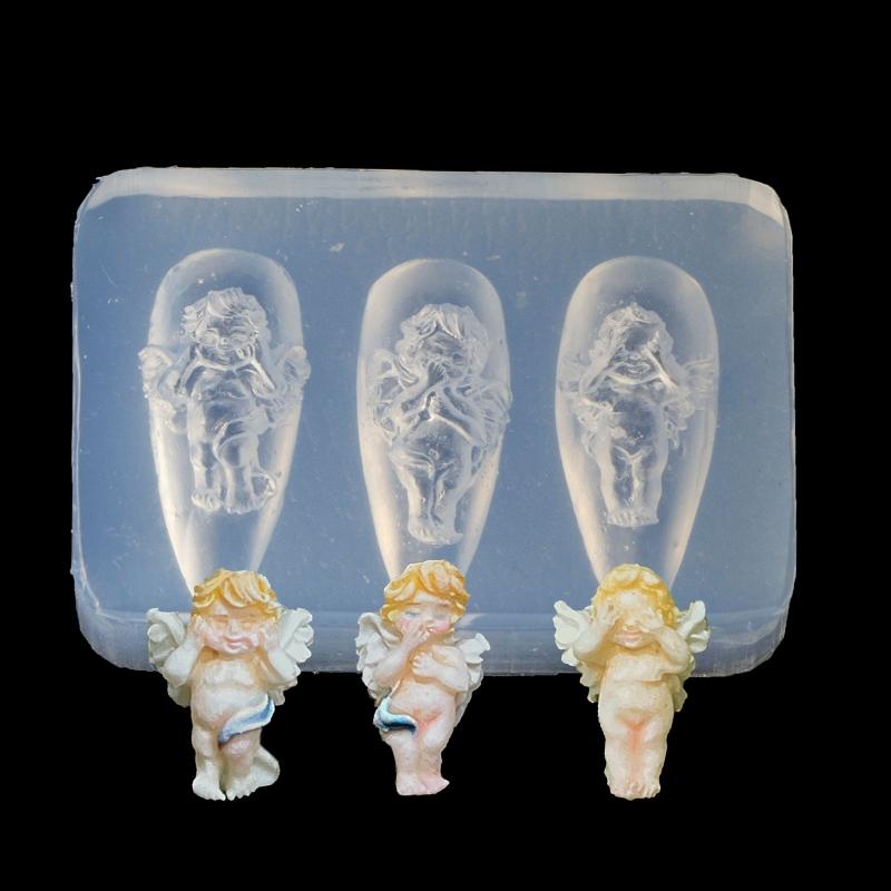 Angel Cupid Magic Wand Silicone Mold Nail Art Carving Mold Suitable for Diy Nail Art Decoration Supplies Nail Tool
