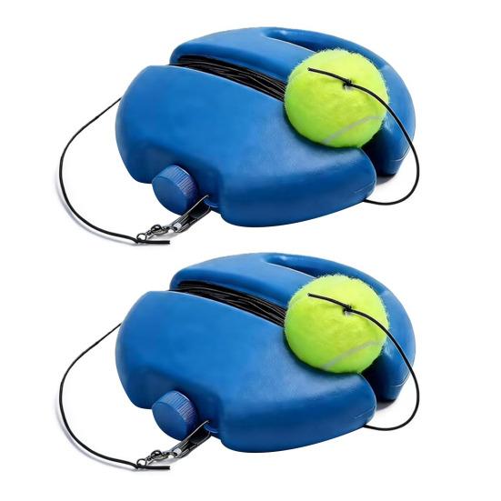 1/2Pcs Tennis Trainer with String Ball, Portable Tennis Solo Practice Rebounder, Tennis Ball Training Equipment for Beginner