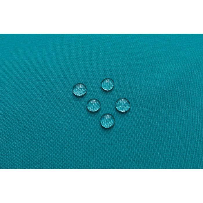 Nappe enduite avec traitement antitache Bleu Paon rectangulaire 145 x 240 cm