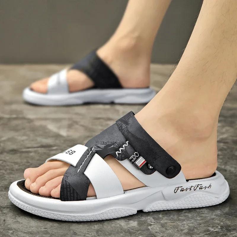 Men's Sandals, Summer New Style, Non Slip, Lightweight and Cool Slippers for Outdoor Wear, Casual Beach Vacation Slippers