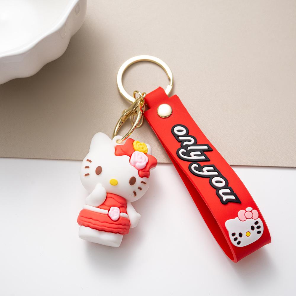 Cartoon Trio Kuromi Keychain Couple Backpack Pendant Creative Hanging Decoration Small Gift Gift