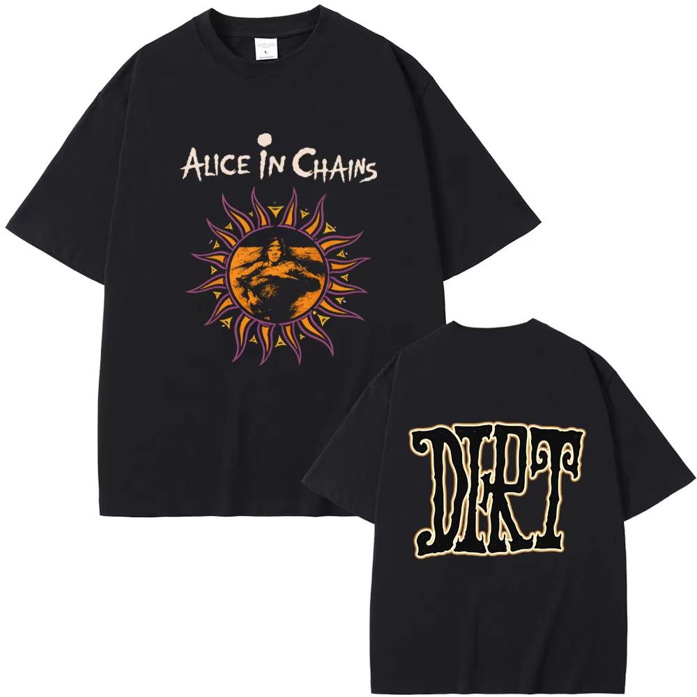 

Rock Band Alice in Chains Dirt Merch Tshirt Unisex Women 90s Gothic Punk Pop Music Streetwear Male Fashion Crewneck Tees Hip Hop S