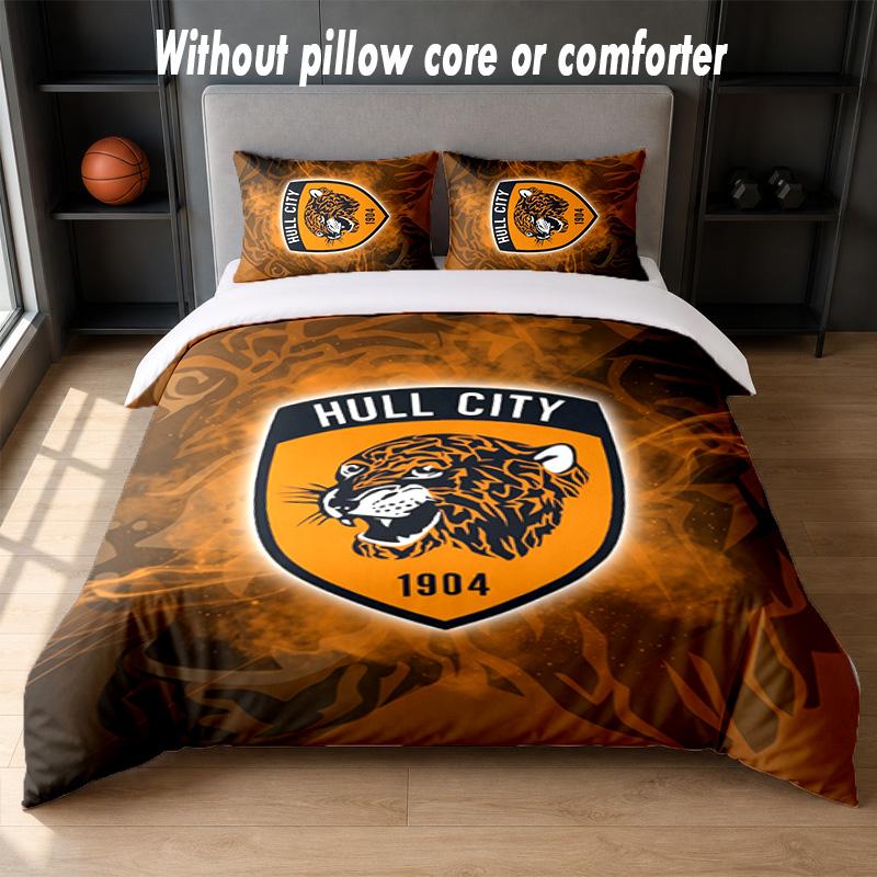 Set Biancheria da Letto Hull FC Design 1 Copripiumino + 2 Federe Morbido Traspirante Biancheria da Letto per la Casa