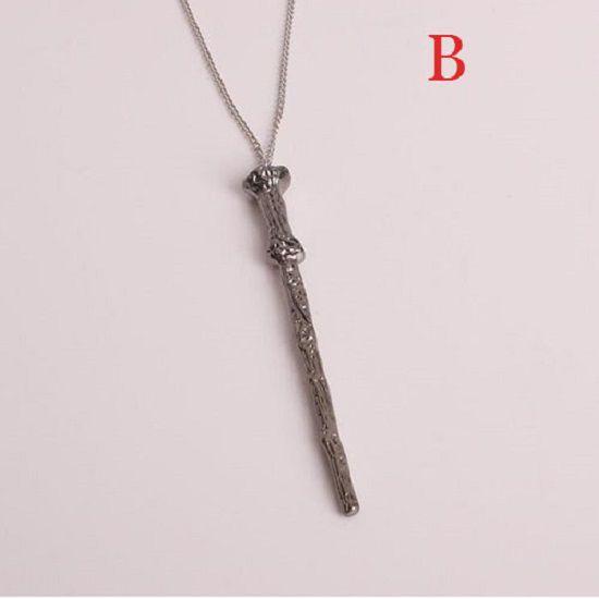 Magic Wand Pendant Necklace For Men And Women Stunning Alloy Fashion Jewelry