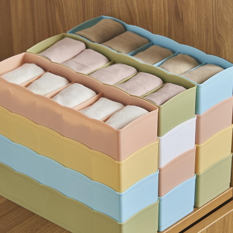 Organizzatore per Cassetto Biancheria Intima e Calzini: Scatola portaoggetti in plastica per armadi e dormitori