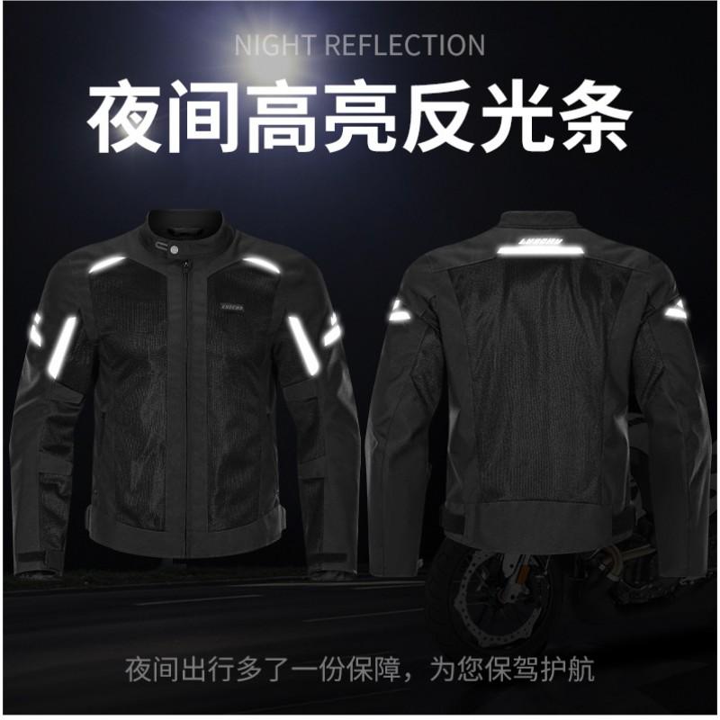 Netz Motorrad Fahrjacke Herren Damen Atmungsaktiv Aufprallschutz Biker Ausrüstung Mit Reflektierenden Streifen