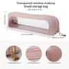 Transparent Makeup Brush Storage Bag, Portable Hand-Held, Easy Design, Large Capacity for Eyebrow Pencils And Eyeshadow Brushes