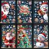 6 Pcs Christmas Window Stickers Wall Sticker Kids Room Wall Decals Merry Christmas Decorations For Home New Year Stickers