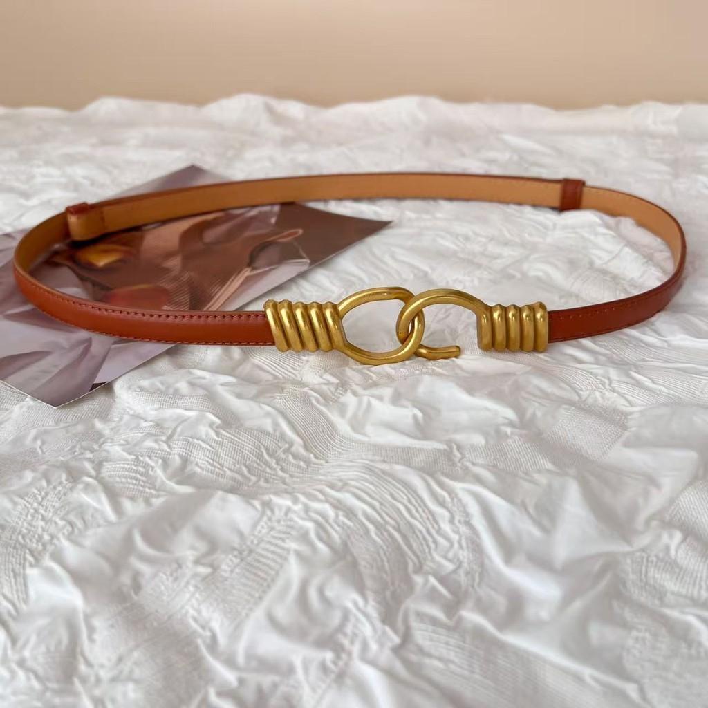 Fashionable Leather Retro Belt With Hook Closure For Women Skirts Sweaters Coat