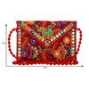 Clutch Bags  Handmade Embroidery Mirror Work Stylish Sling Bags for Women Cross Body Bags for Ladies and Girls - 22X16 Cm