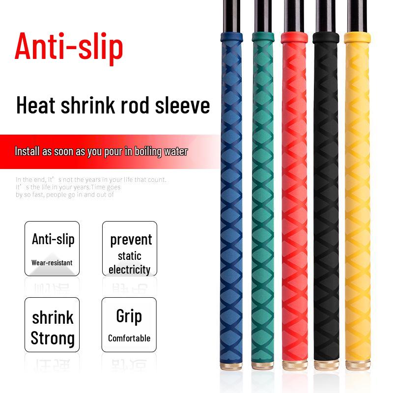 Rutschfester Wasserdichter Angelruten-Griff Schrumpfschlauch mit Schweißabsorbierendem Klebeband für Angelruten und Badmintonschläger