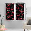 2pcs,2D plane printing Popular Curtains Cherry Parade Versatile Polyester Fabric (without rod) Outdoor Decorations Ldeal for