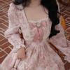Gentle French Style Sweet Long Sleeve Dress Women's Stretch Inner Cloth Autumn Arrival Fairy System Dress