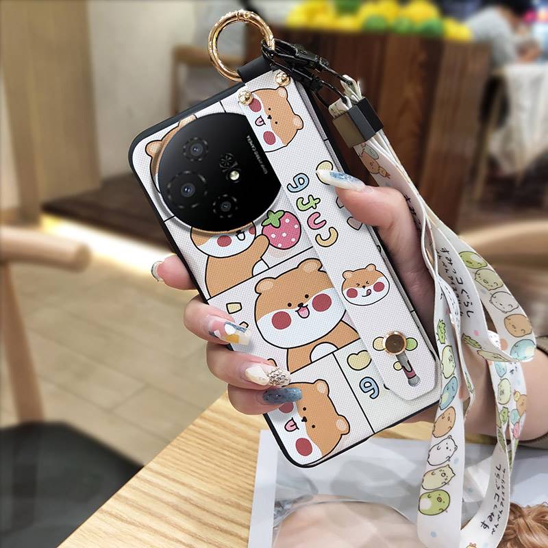 Dirt-resistant Cute Phone Case For TCL 50 Nxtpaper 5G/50Pro Nxtpaper 5G Protective Lanyard Anti-dust Wristband Silicone