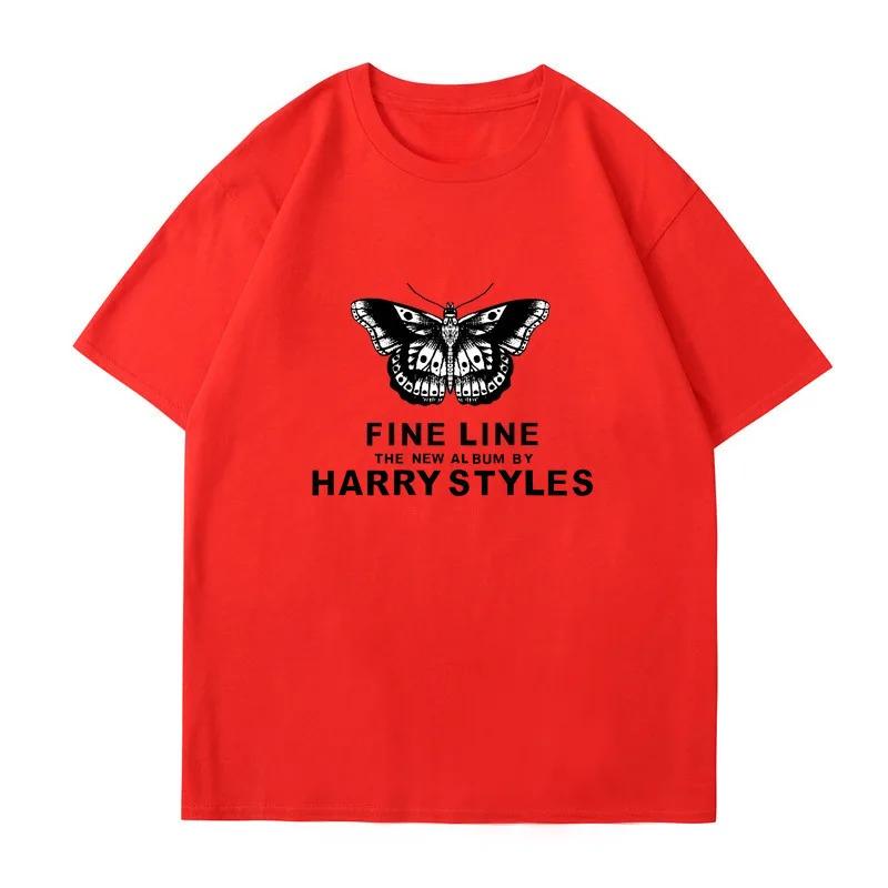 Harry Styles Womens Butterfly Printed Tshirt Summer Fashion Cotton Casual Top Womens Y2K Retro Street Tshirt Clothing Top