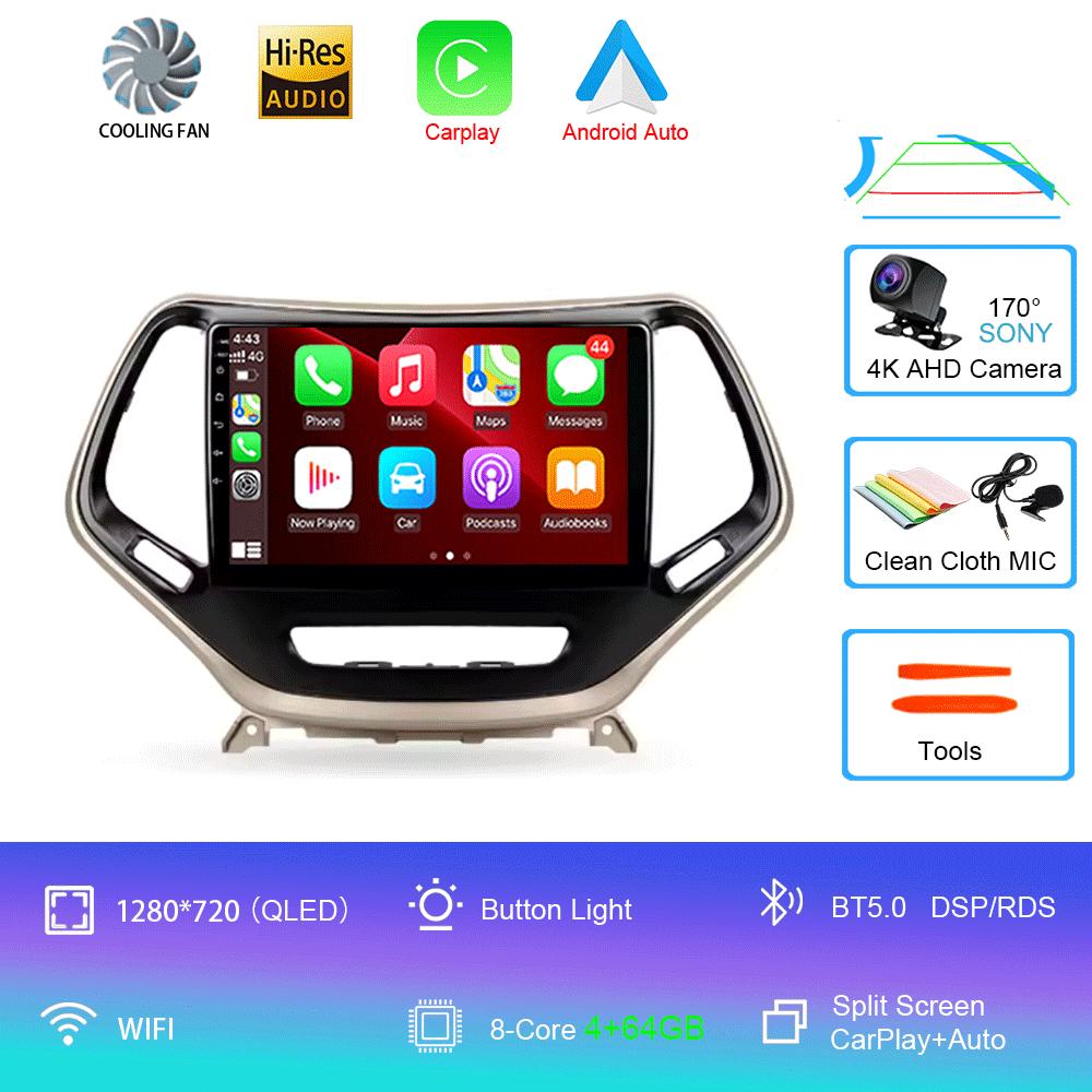 Android 14 For Jeep Cherokee 5 KL 2014 - 2018 Car Radio Multimedia Video Player Navigation No 2din 2 din DVD