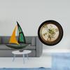 Iron Sailboat Sculpture Tabletop Ornament Antique Decorative Embossed Resin Ornate Wall Hanging