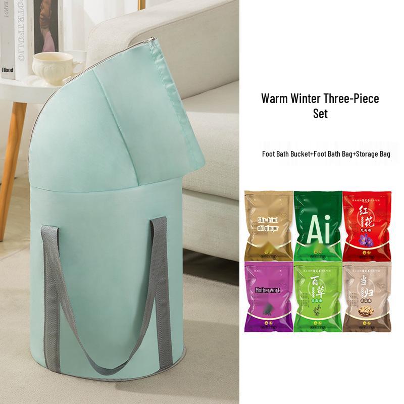 72cm Foldable Foot Bath Bucket for Home and Travel - Over Knee and Calf Use