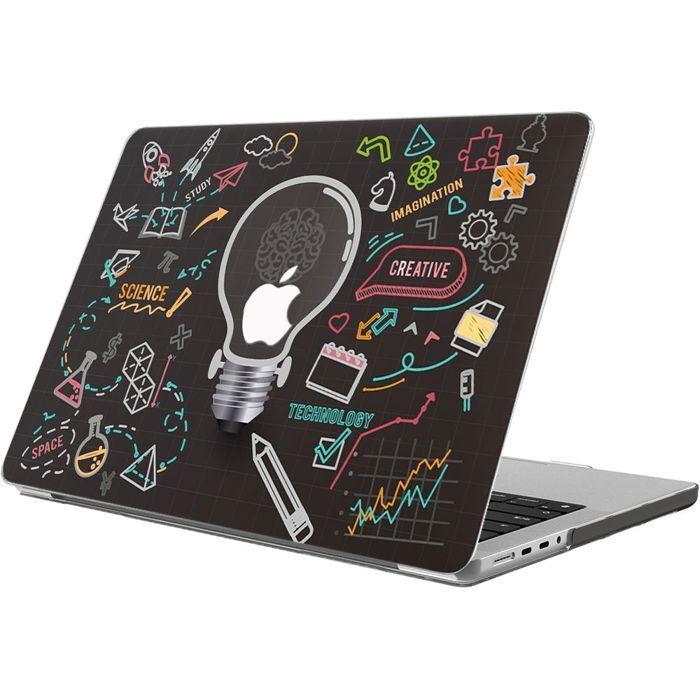 Coque de protection pour MacBook Air 15 Pouces - BOOLING - M4 M3 M2 - Ultra Slim - Antidérapante - Motif Science