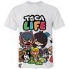Maglietta Toca Life World 3D Anime Toca Boca Stampa 3D T-shirt Moda Bambino Magliette Oversize Top Magliette Magliette Vestiti