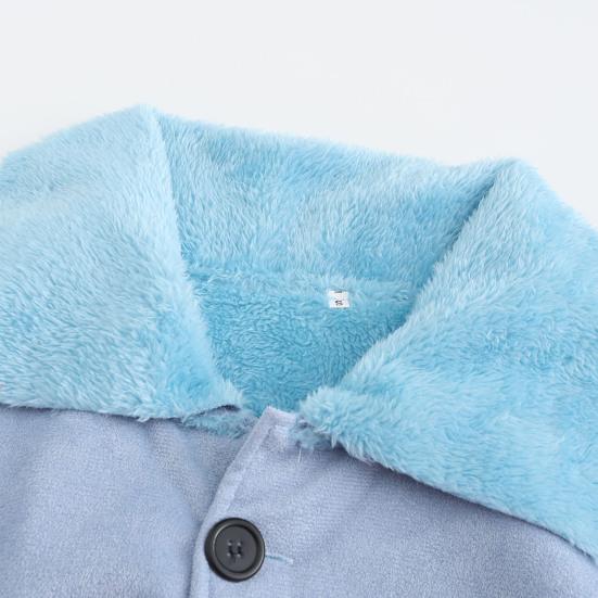 Männer Winter Mantel Dicke Weiche Plüsch Farbe Lange Feste Ärmel Kälte