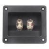 Two-Position Speaker Terminal Box with Plastic Posts and Sealing Gasket for HiFi Audio Wiring