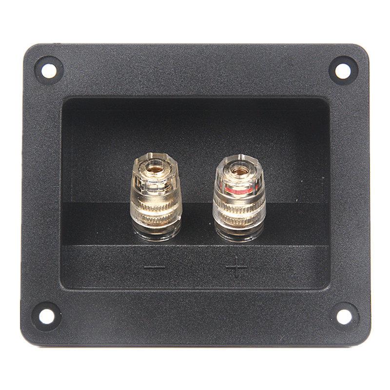 Two-Position Speaker Terminal Box with Plastic Posts and Sealing Gasket for HiFi Audio Wiring