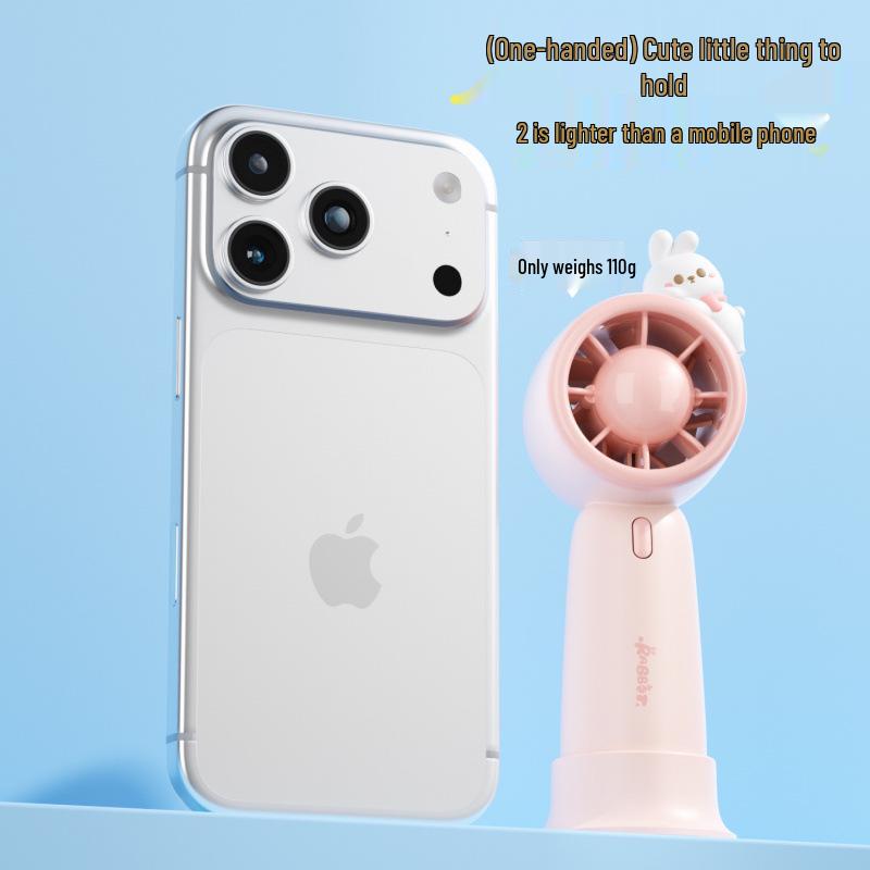 2026 Portable USB Rechargeable Cartoon Doll Desktop Fan