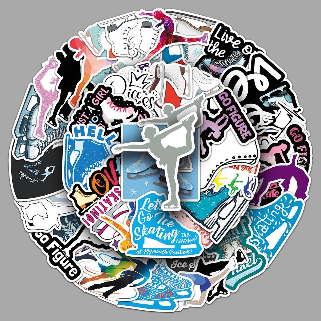 50 Classic Sports Cartoon Stickers for Power Banks & Bicycle Helmets