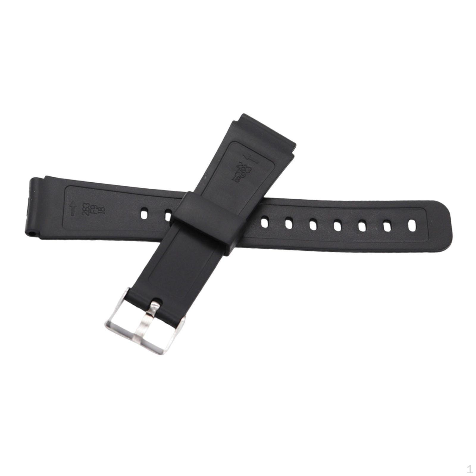 Ремешок для часов 18 мм Ширина Регулируемый ремешок для наручных часов для AE-1300 W-800H AE-1200 argent buckle