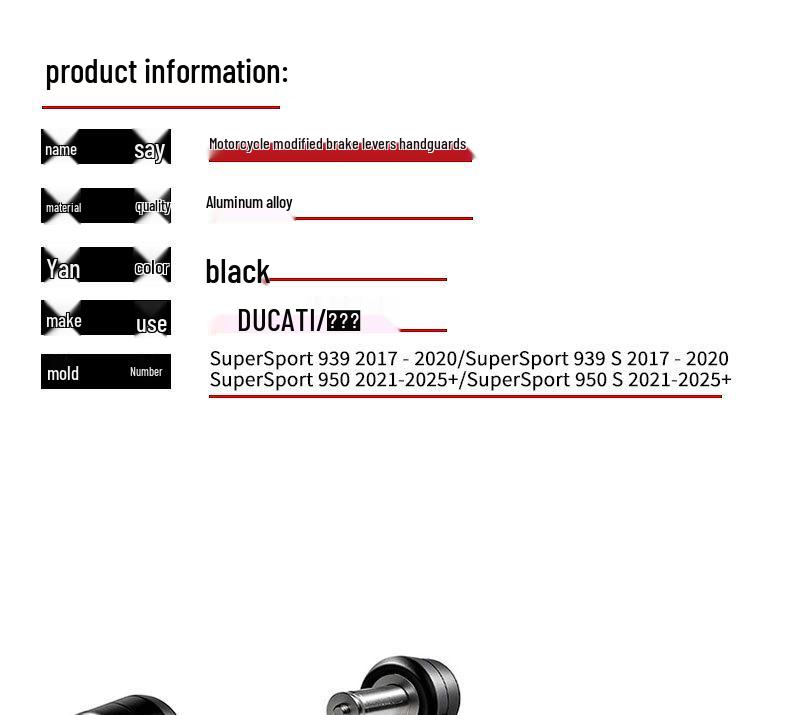 Ducati SuperSport 939 Brake Lever Guard & Bar End Protector