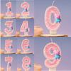 Peppa Pig Anime Candle Cute 3D 0-9 Number Page Cartoon Character Party Cake Plug-in Birthday Cake Decoration Gift