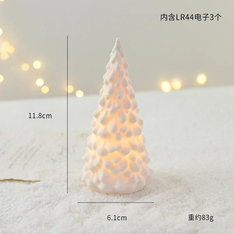 Nordic Ceramic Luminous Train Mini Igloo Luminous Small Ornaments Home Christmas Ornaments New Year Gifts