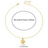 Hexagonal Gold Retro Stainless Steel Necklace with Pearls