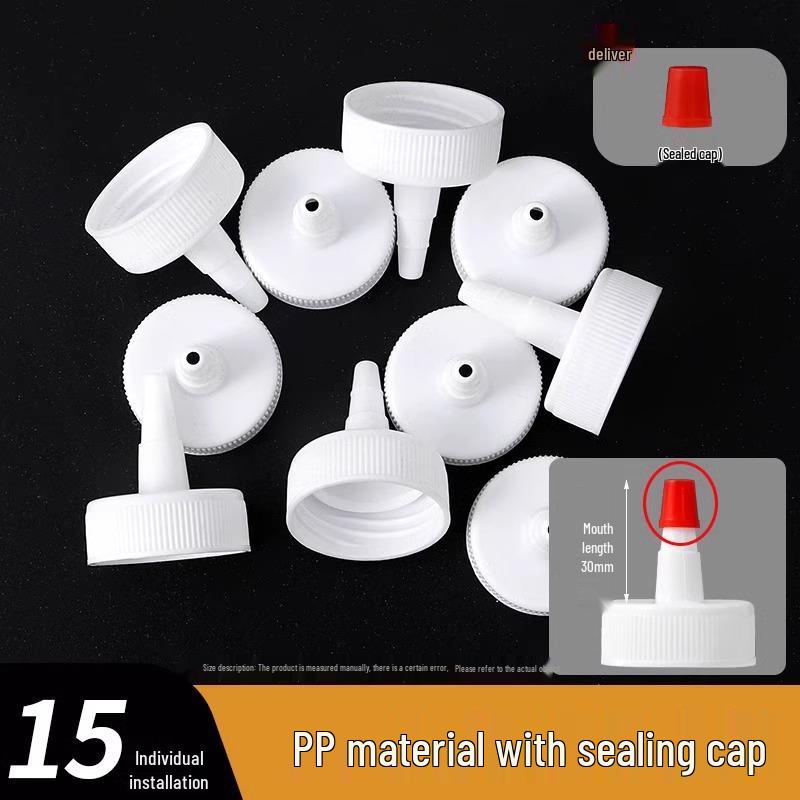 Leak-Proof Mineral Water and Oil Pourer Cap with Pointed Spout - Plastic Jug Replacement