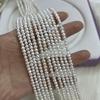 1String, White Natural Freshwater Pearls Beads for Jewelry Making DIY Crafts (Beads 3mm, Length 36cm)