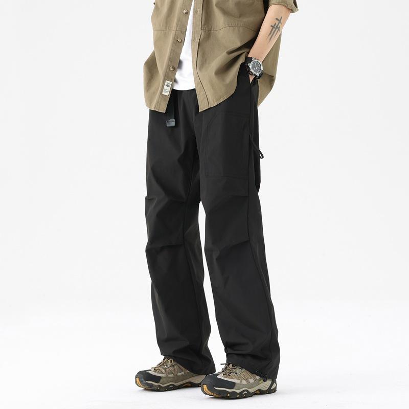 Army green paratrooper overalls men's spring and autumn waterproof and windproof loose casual mountaineering charging pants