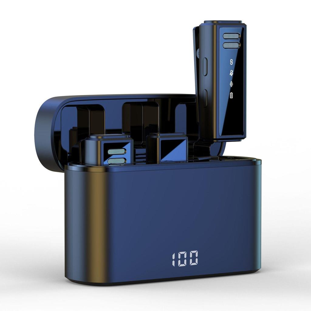 J88 Professional Wireless Lavalier Microphone With Charging Box Portable Noise Reduction Audio Recording For iPhone Android PC