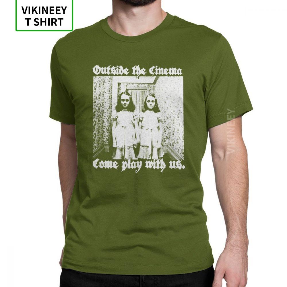 OTC Shinning Horror T Shirt Unisex Cotton Vintage T-Shirt Redrum Movie Grady Twins Scary Creepy Halloween Tee Short Sleeve Clothes