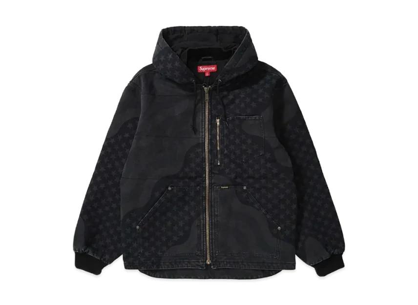 Supreme Flag Quilted Hooded Work Jacket