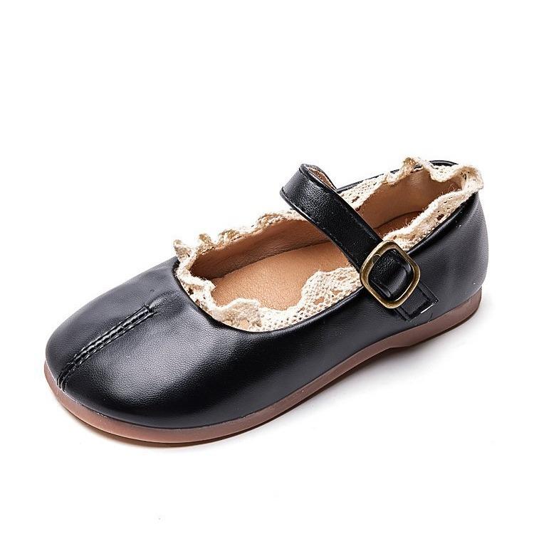 Girls small leather shoes 2025 new spring and autumn children's shoes princess shoes women's treasure single shoes black soft sole girls autumn