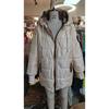 Parka Jacke Damen Baumwolle Gefüttert Kapuze Oberbekleidung Winter Dick Warm Taschen Reißverschluss Puffer Winddicht Mittellang Übermantel