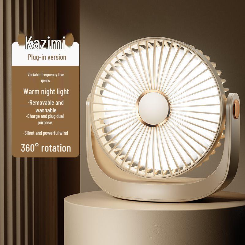 Super Quiet Portable Rechargeable Desktop Mini Fan for Dorms and Offices