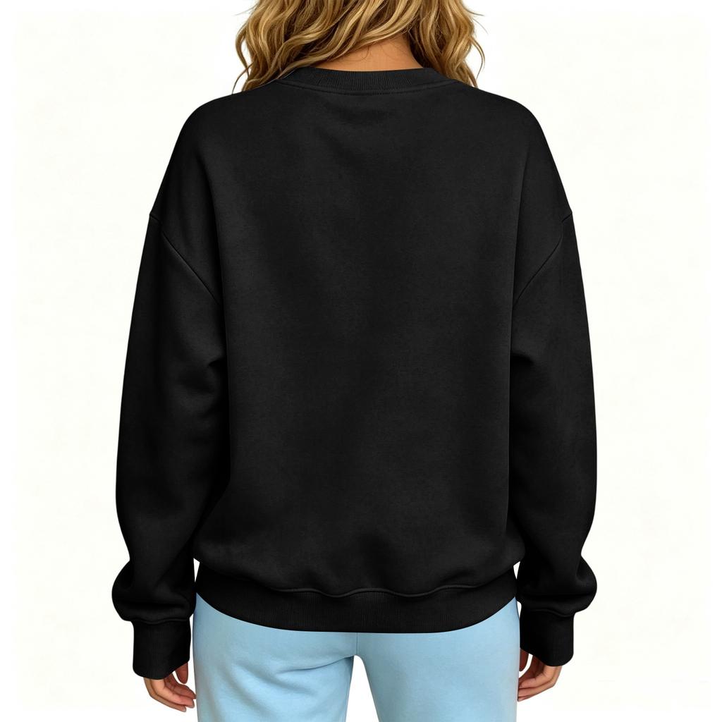 Damen Freizeit Langarm Sweatshirt mit Haustier-Tasche - Modischer Pullover für den täglichen Gebrauch