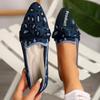 Fashion Women's Shoes Loafers Ballet Flats Pointed Toe Barefoot Slip-on Casual Low Heel Luxury Brand Woman Shoe New in Butterfly Female