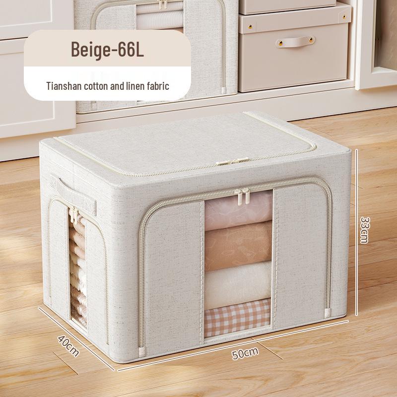 Extra Large Foldable Polka Dot Storage Box - Thick Oxford Cloth for Clothes & Quilts