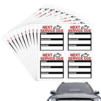 Adesivos de Troca de Óleo 40 Peças 5x5 cm Etiquetas de Lembrete de Serviço Etiquetas para Vidro de Carro Automóvel Veículo Etiquetas de Lembrete para Próximo Serviço