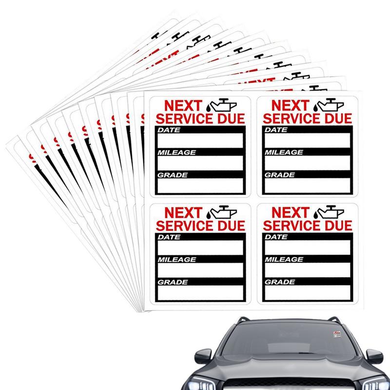 40Pcs Oil Change Reminder Stickers 2x2Inch Service Remind Window Sticker for Car NEXT SERVICE DUE Reminder Labels for Auto